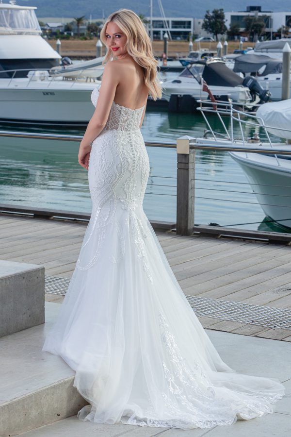 Modern Beaded Wedding Dress Melbourne