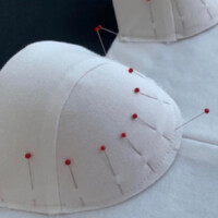 bra cup on wedding dress